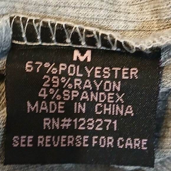 Y2K Faded Rose Wild Free Butterfly Graphic Long Sleeve Crop T Shirt Ribbed Med - Picture 5 of 6